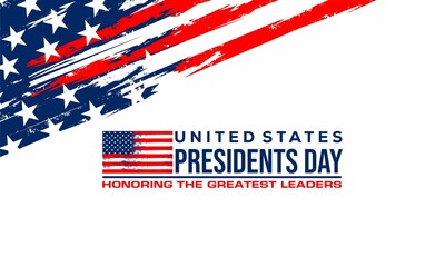 Presidents Day Background Design. Banner, Poster, Greeting Card.  