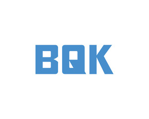 BQK logo design vector template. BQK