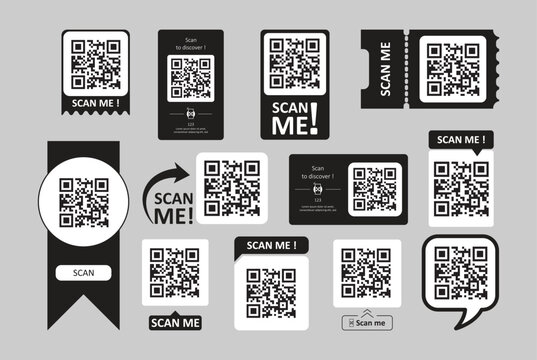 qr code scan vector design template