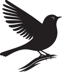 Bird silhouette vector art design.