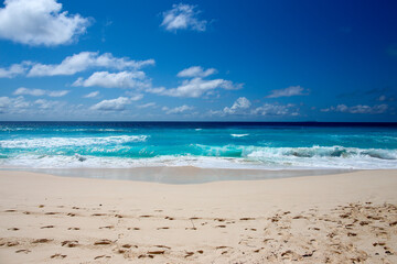 The scenery of Seychelles islands in the Indian Ocean