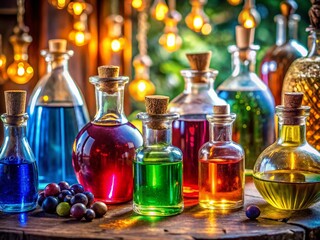 Vintage Potion Labels Collection for Magical Themed Crafts and Decorations in a Whimsical Style