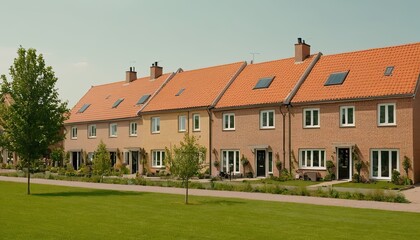 Fototapeta premium Idyllic Wealthy Neighborhood stock photo 2