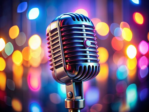 Vintage Style Microphone with Classic Design Ideal for Music, Recording, and Retro Themed Concepts