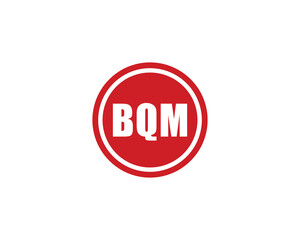 BQM logo design vector template. BQM