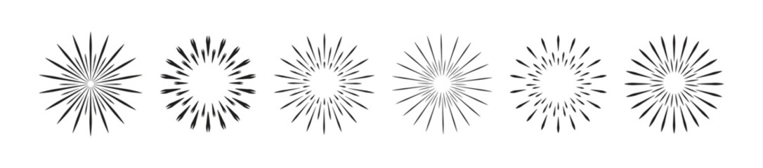 Obraz premium stars fireworks effect black, white