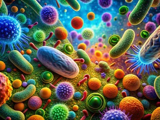Visual Comparison of Bacterial Cell Structure and Animal Cell Structure for Educational Purposes