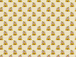seamless pattern with cute monster cartoon
