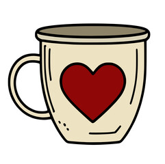heart love cup cartoon