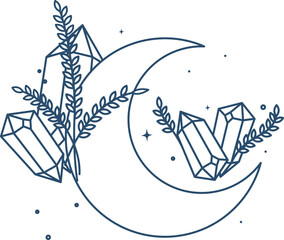 Mystical Moon Leaves