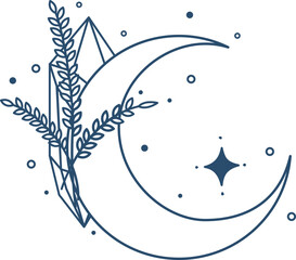 Mystical Moon Leaves