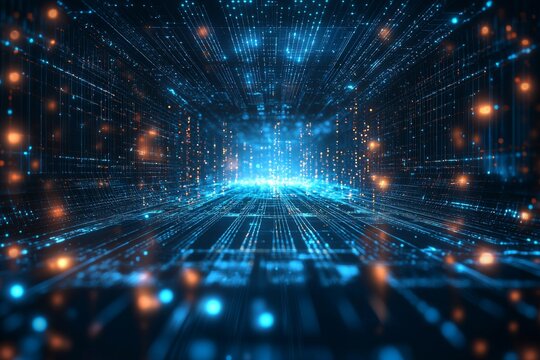 Digital Technology background of data and network