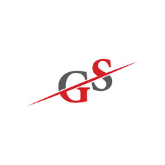 Minimalist GS Logo with Dynamic Diagonal Line