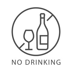 no drink line icon vector design illustrator