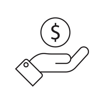 hdn dollar money outline icon