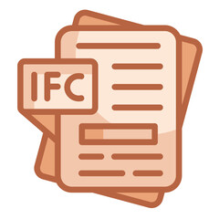 Obraz premium Ifc File Icon
