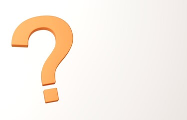 3D素材_クエスチョンマーク_オレンジ