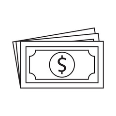 dollar money outline icon
