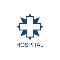 Obraz premium Hospital icon logo vector illustration