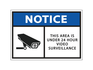 notice cctv under 24 hour sign