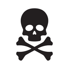 skull bone black icon