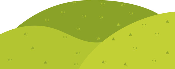 Green Field Cartoon Illustrations