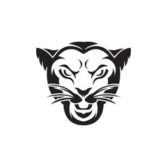 Black panther logo icon design vector illustration