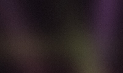 Dark purple green color spot grainy gradient with spotlight backdrop design. Elegant black multicolored noisy gradient, bright, shine, glow, noise, grain effect banner and poster