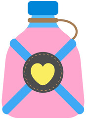 Hand Drawn cute camping water bottle