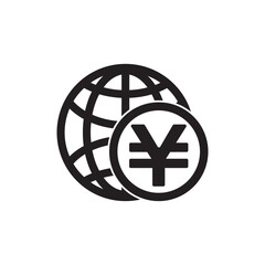 Yen or yuan currency symbol icon, vector illustration design