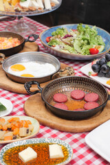 Turkish Breakfast Served on Table 