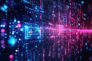 Naklejka premium Digital Technology background of data and network