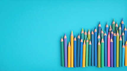 Colored pencils, each with a unique color and shape, symbolize the creativity and joy that imaginative coloring brings to children's lives.