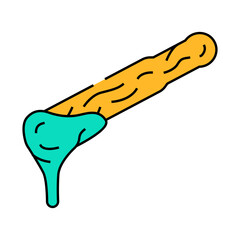 waxing spatula hair salon line icon vector. waxing spatula hair salon sign. isolated symbol illustration