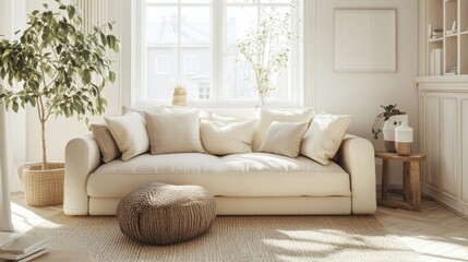 Bright and Cozy Living Room with Neutral Decor
