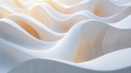 Obraz premium The color wave tone is mostly sandy white with subtle gradients to create an elegant atmosphere. Abstract design creativity for background
