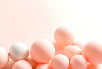 Soft, pastel-colored spheres on a gradient background