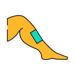 leg hair removal female line icon vector. leg hair removal female sign. isolated symbol illustration