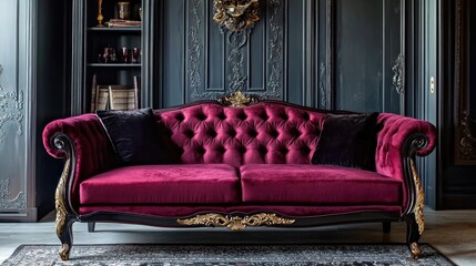 Elegant Vintage Sofa in Luxurious Interior Design