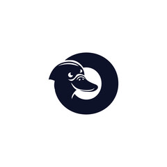 Letter O Platypus logo icon vector