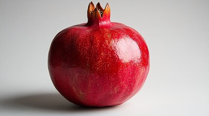 Fresh pomegranate isolated on a clean white background vibrant and juicy