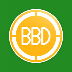 Dollar currency coin icons. Barbados money symbol, with modern gradient fill