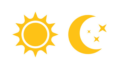 sun moon yellow flat