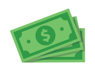 dollar us money green flat design