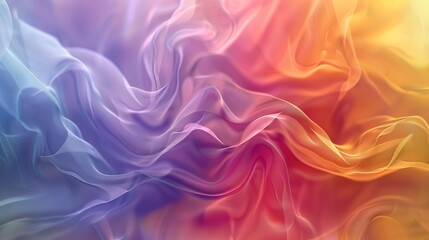 Obraz premium abstract smoke blue an pink delicate flow wave iridescent