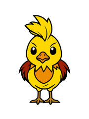 cute chicken bird cartoon