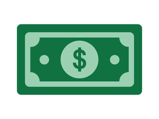 dollar us money green flat design