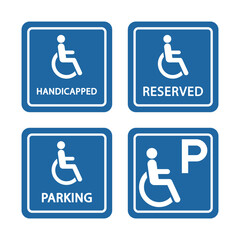 disabled sign collection parking reserved