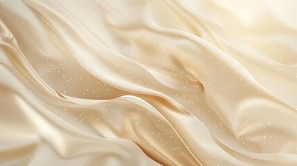 Obraz premium White premium satin shiny luxury gold thread abstract flow glitter pattern