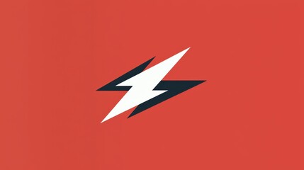 lightning bolt graphics design. minimal style.